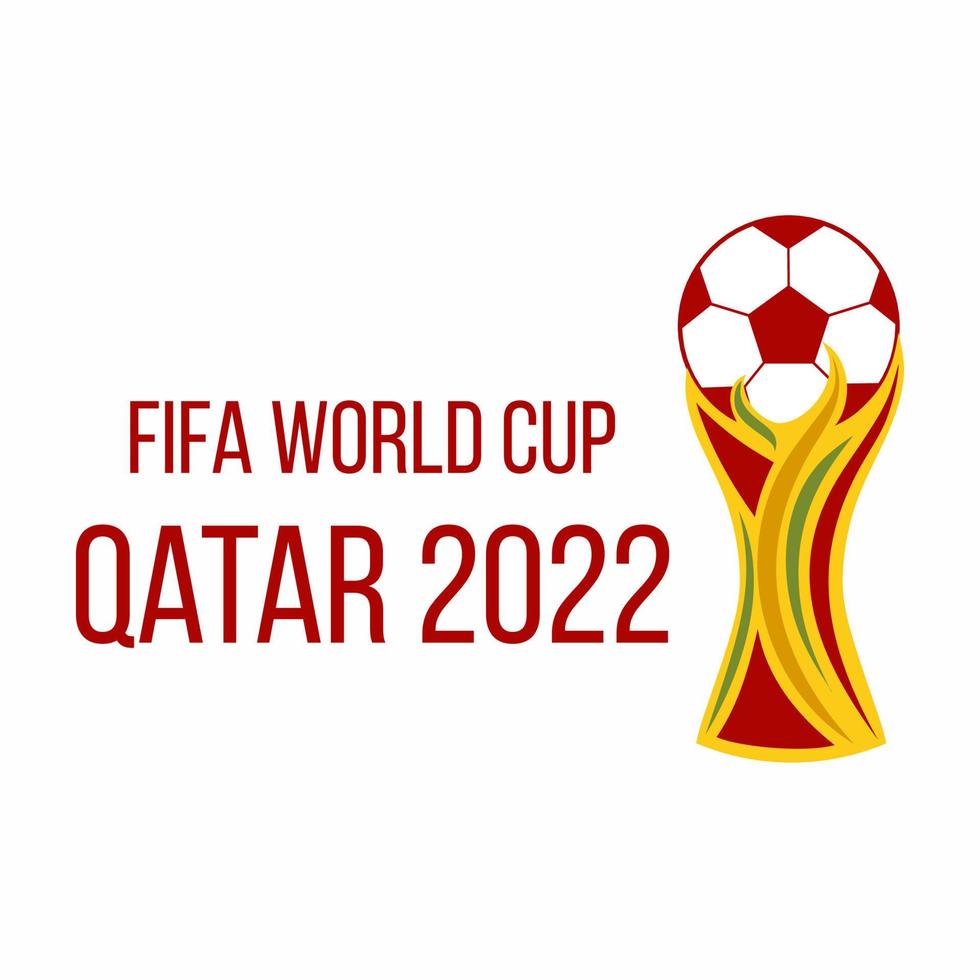 copa do mundo da fifa 2022 no catar. partida de futebol. logotipo. vetor