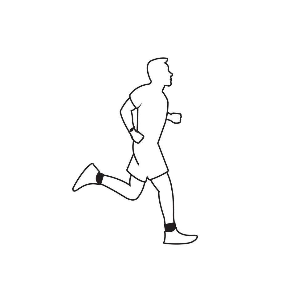 logotipo de pessoa correndo vetor