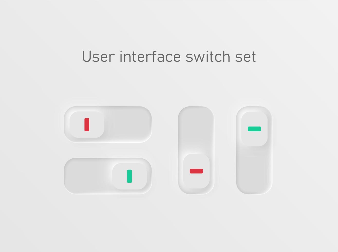 conjunto de comutadores para interfaces com o usuário vetor