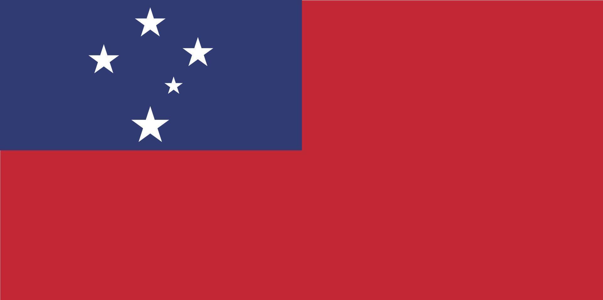 vetor de bandeira de samoa desenhado à mão, vetor de tala samoano desenhado à mão