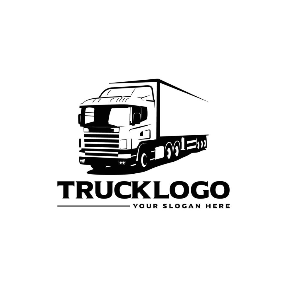 design de logotipo de caminhão moderno simples vetor