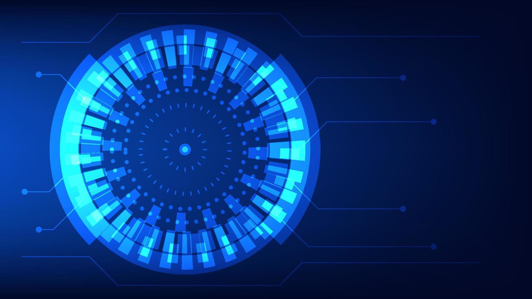 oi tech circle digital hud screen para design gráfico moderno. conceito de fundo de tecnologia futurista vetor