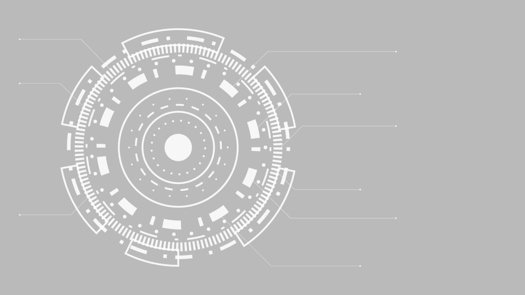 oi tech circle digital hud screen para design gráfico moderno. conceito de fundo de tecnologia futurista vetor