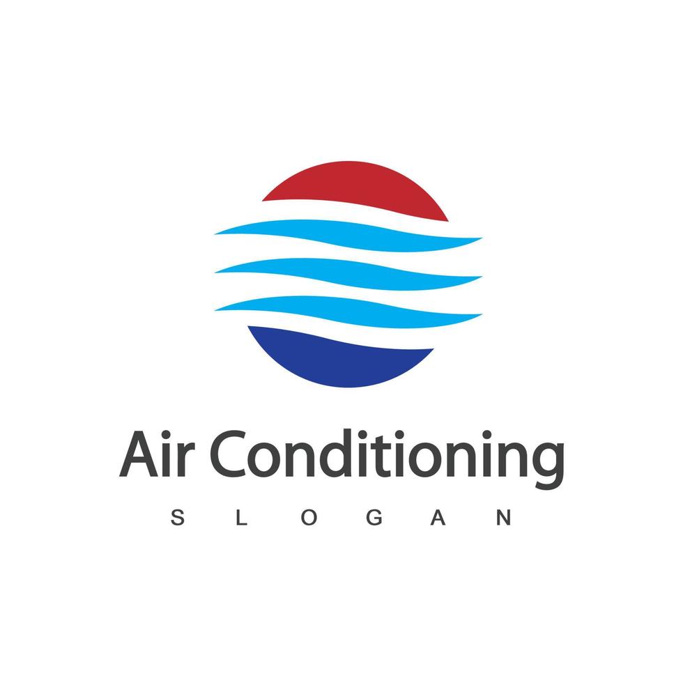 logotipo de ar condicionado, conceito de logotipo hvac vetor