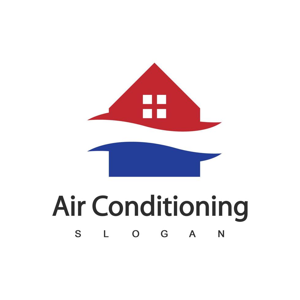 logotipo de ar condicionado, conceito de logotipo hvac vetor