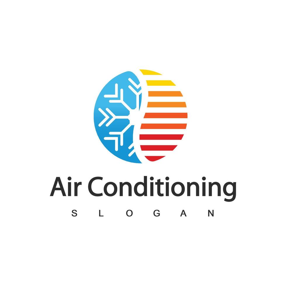 logotipo de ar condicionado, conceito de logotipo hvac vetor