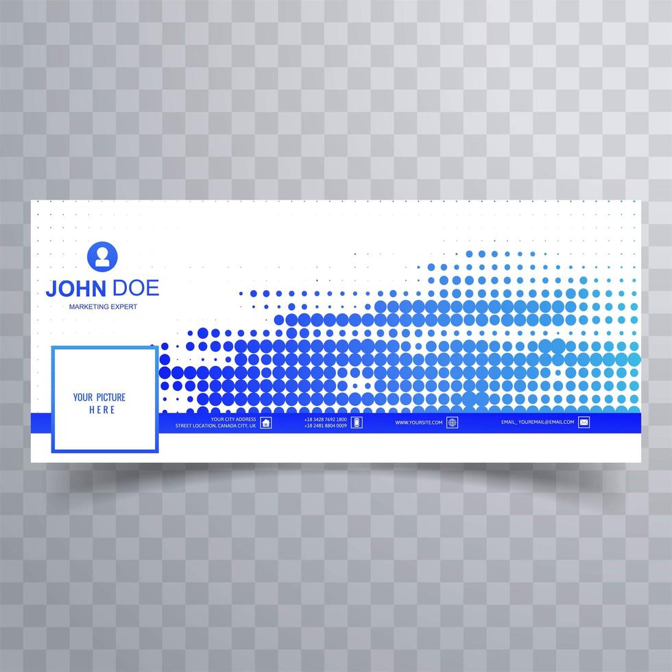 capa pontilhada azul moderna para design de linha do tempo vetor
