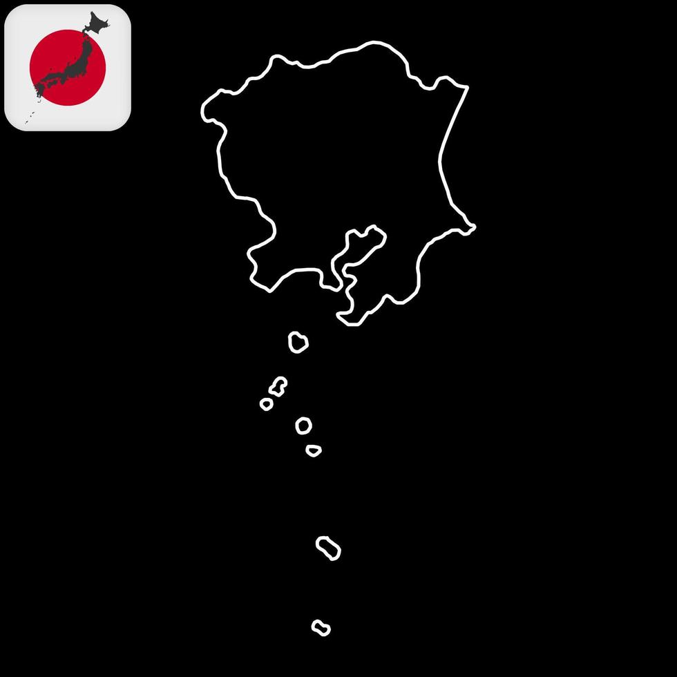 mapa de Kanto, região do Japão. ilustração vetorial vetor