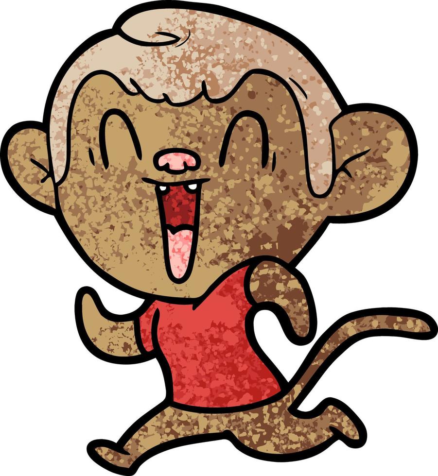 macaco rindo dos desenhos animados vetor