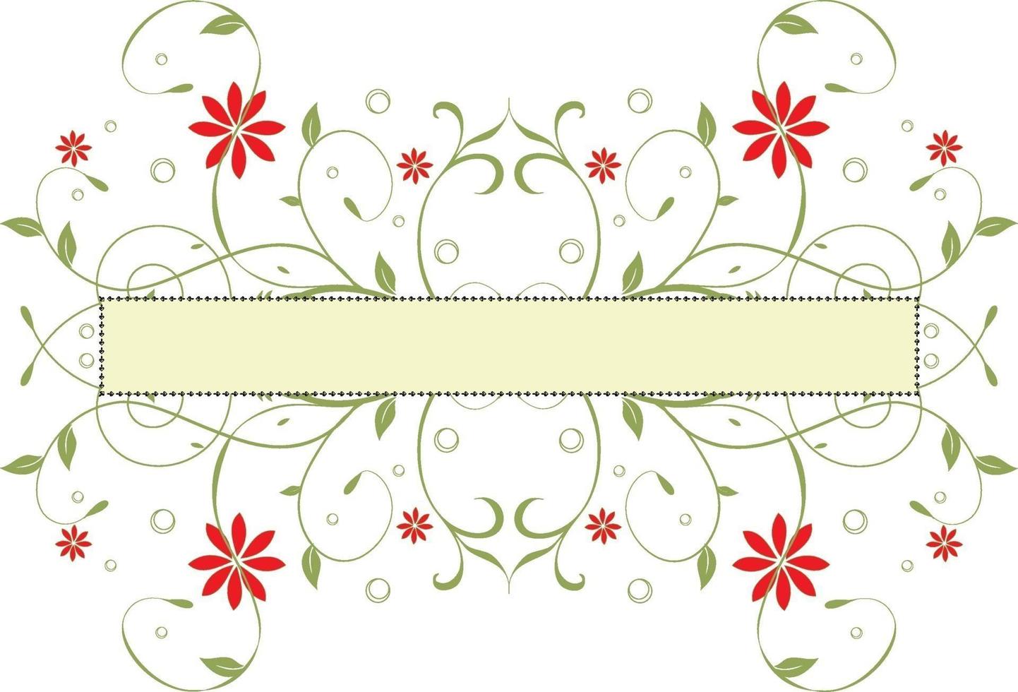 fundo com banner para seu texto e flores da primavera vetor