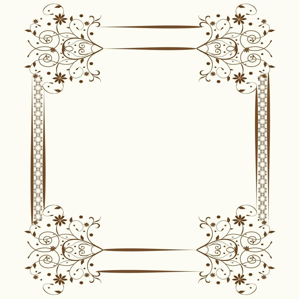 cartão de convite vintage com design floral abstrato elegante ornamentado vetor