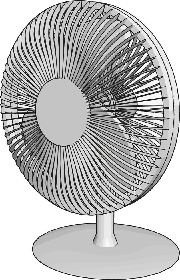 pequeno ventilador, ilustração, vetor em fundo branco.