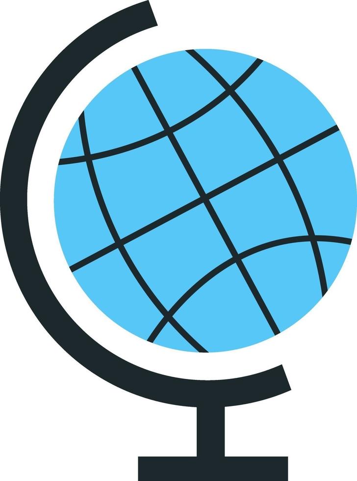 globo azul, ilustração, vetor em fundo branco