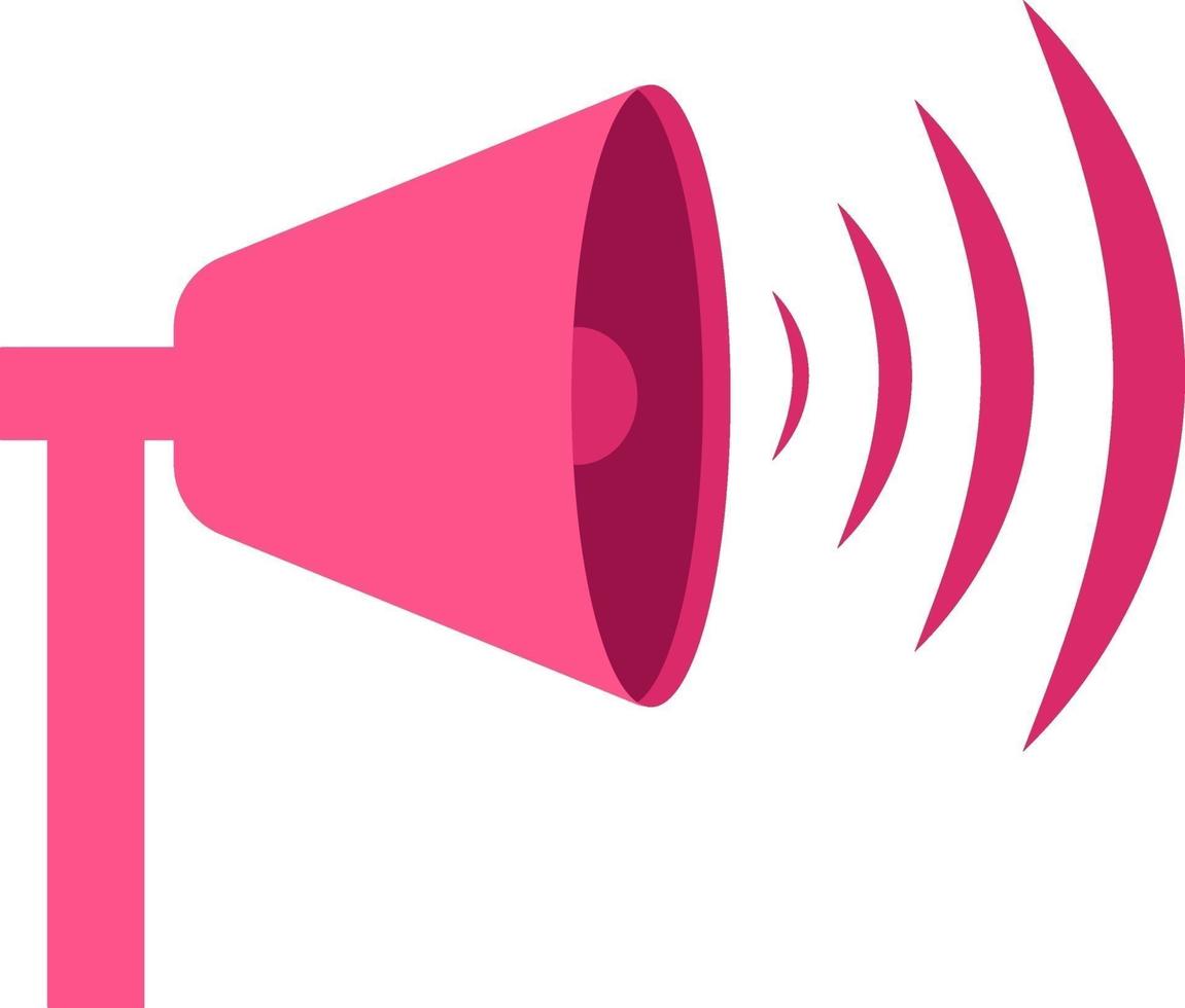 megafone rosa, ilustração, vetor em fundo branco