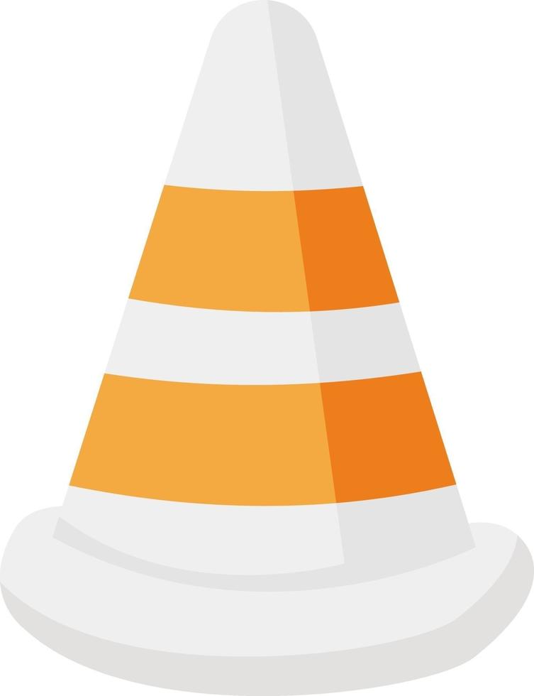 cone de trânsito, ilustração, vetor em fundo branco