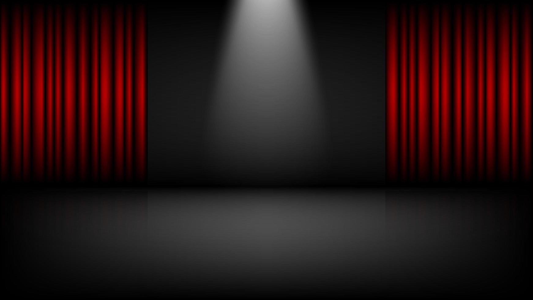 palco vazio de teatro ou cinema vetor