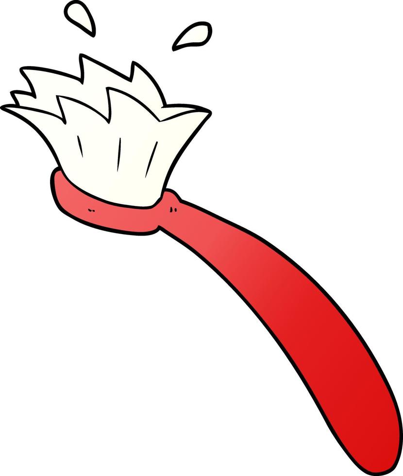 escova de dentes de desenho animado vetor