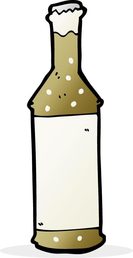 garrafa de cerveja de desenho animado vetor