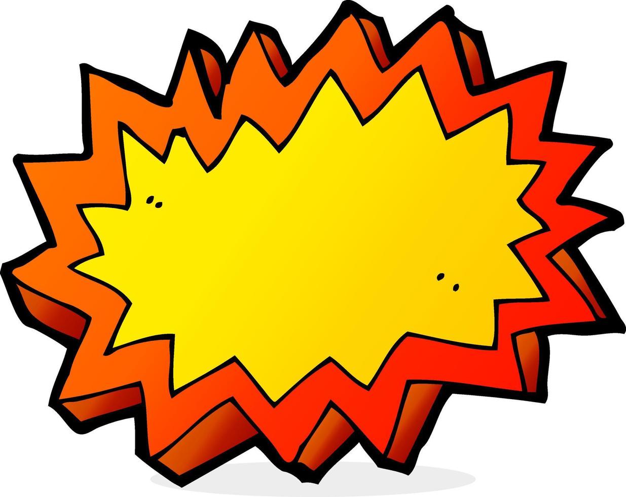 símbolo de explosão dos desenhos animados vetor