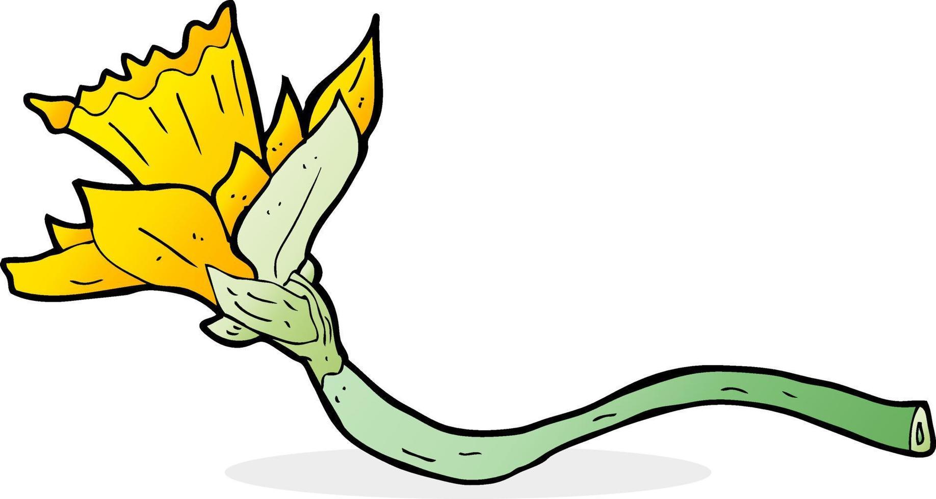 flor de narciso dos desenhos animados vetor