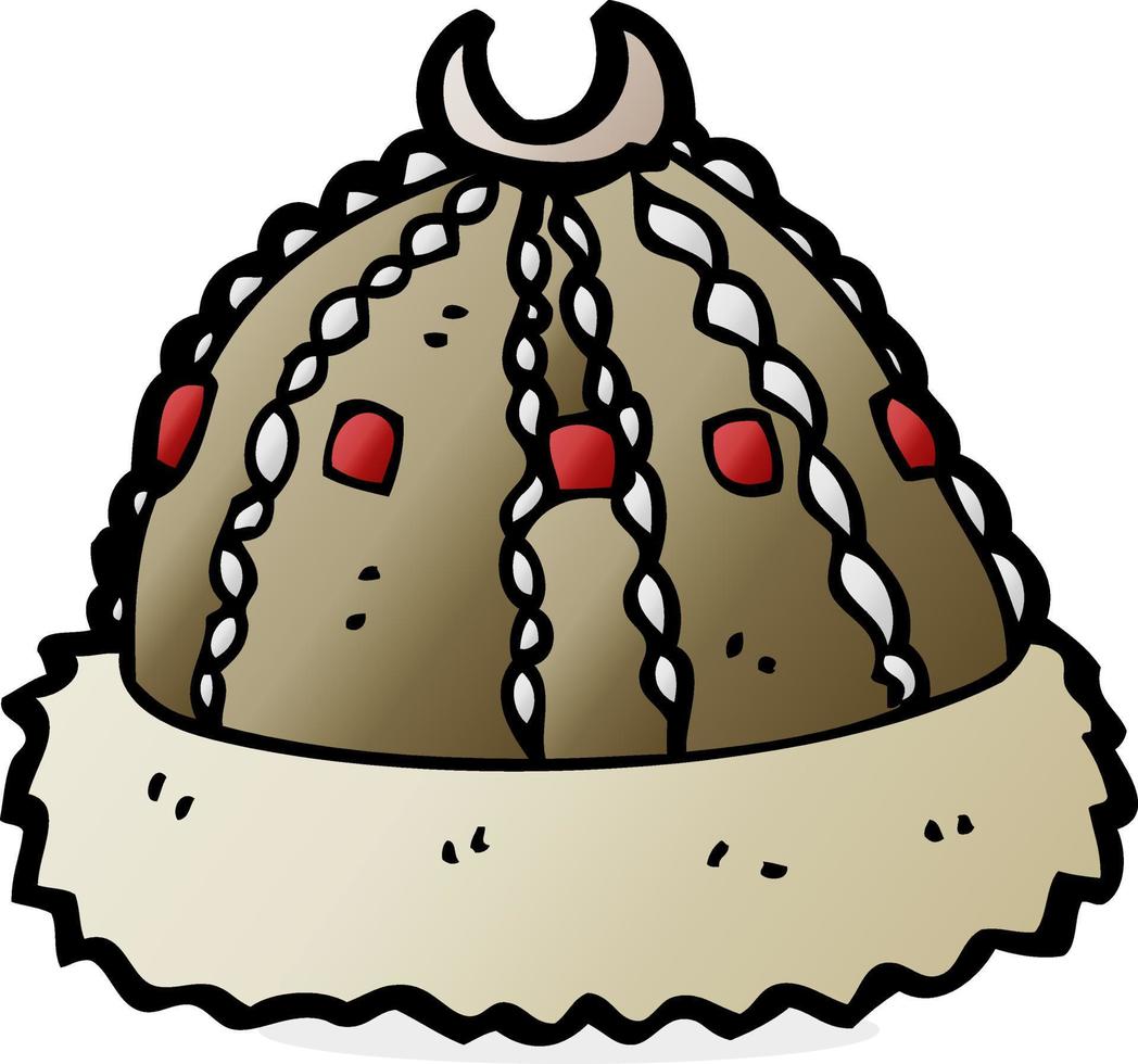 chapéu medieval de desenho animado vetor