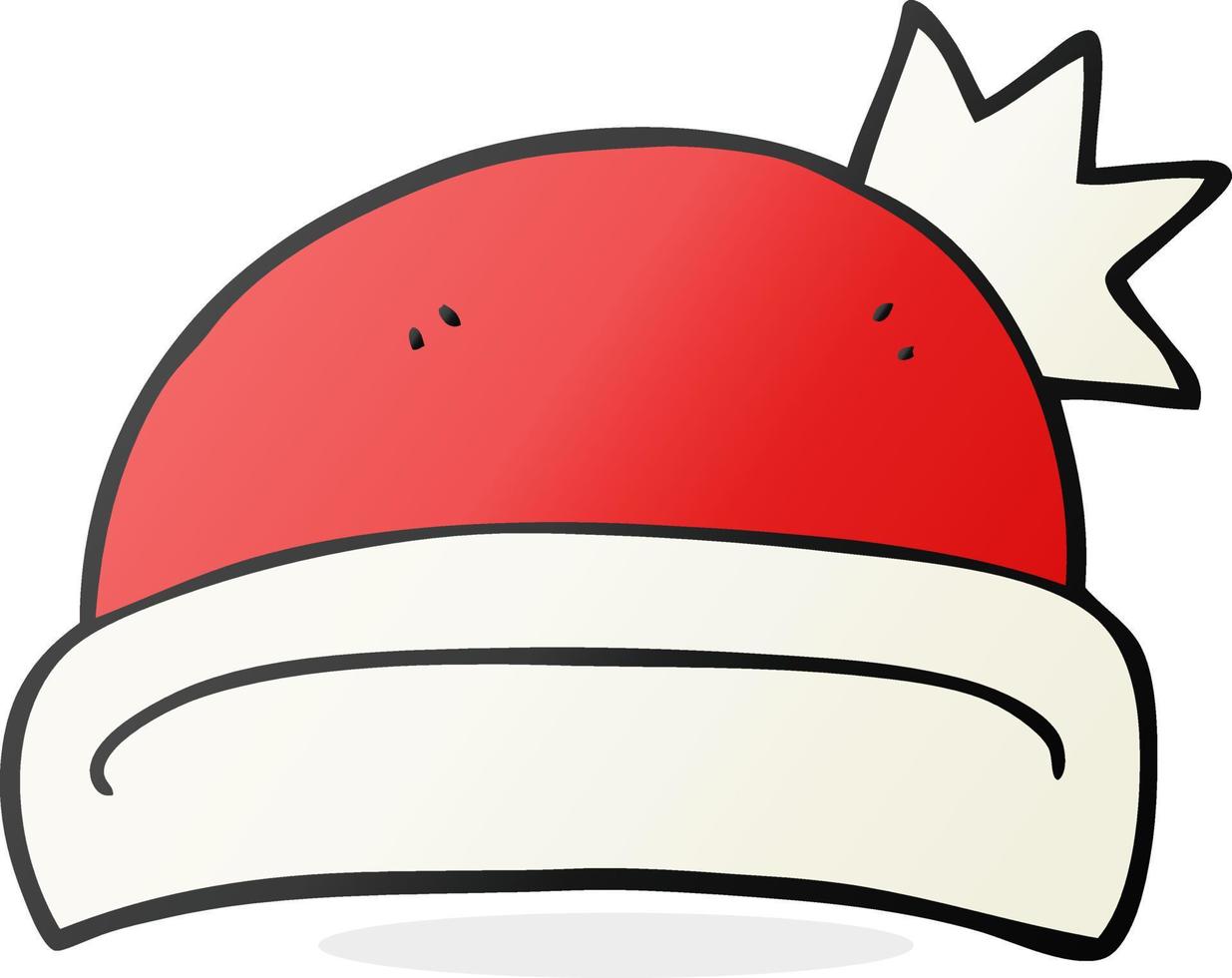 chapéu de natal dos desenhos animados vetor