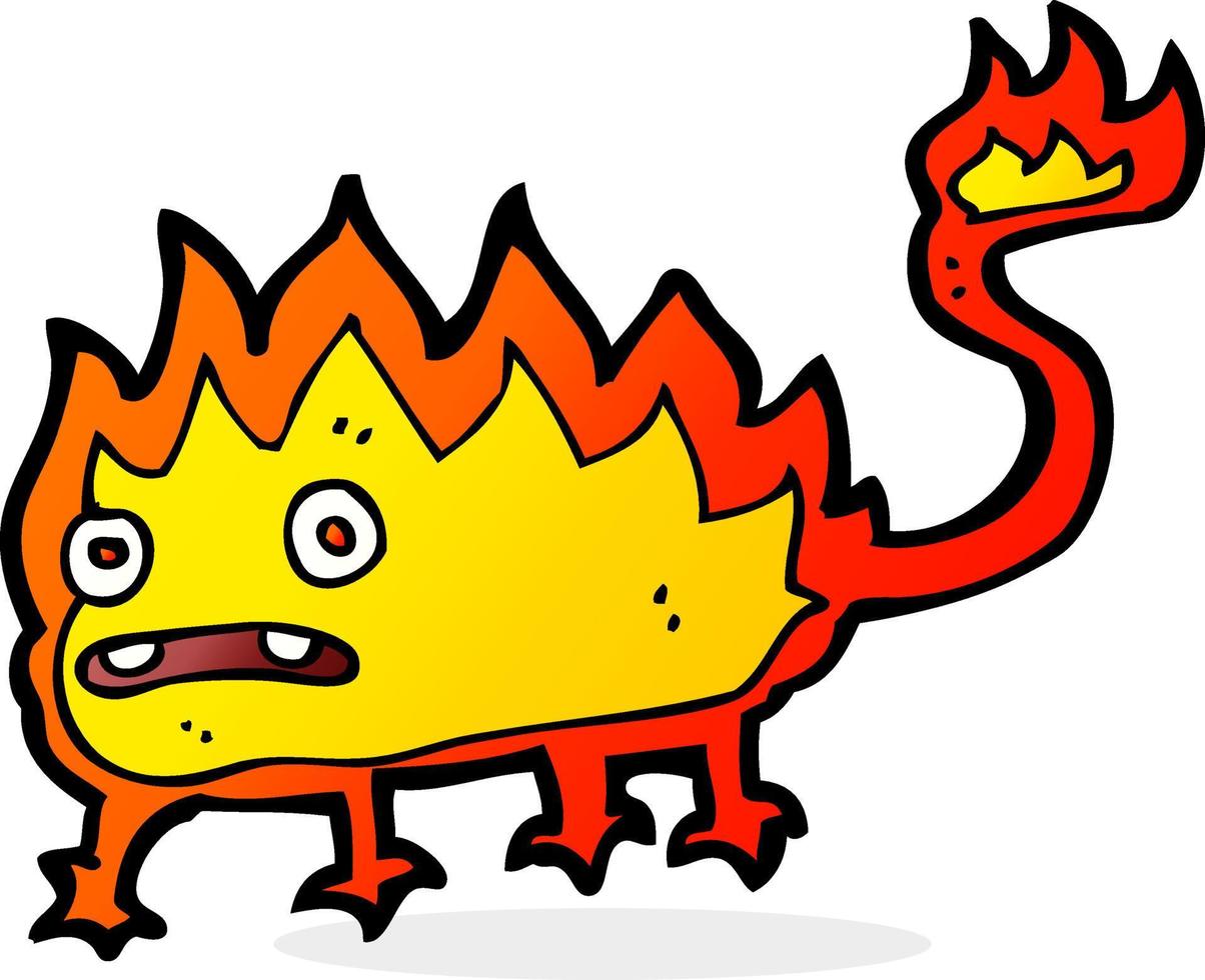 desenho animado pequeno demônio do fogo 12283389 Vetor no Vecteezy