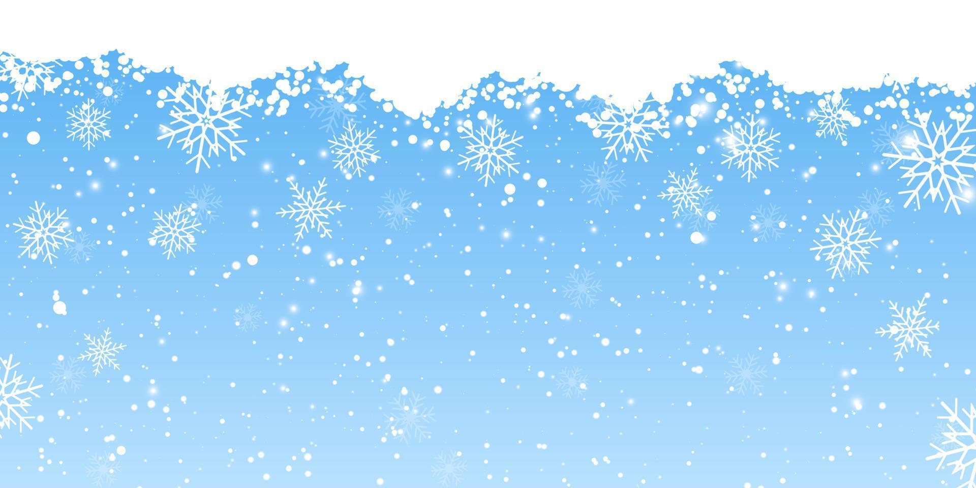 desenho de banner de floco de neve de natal vetor