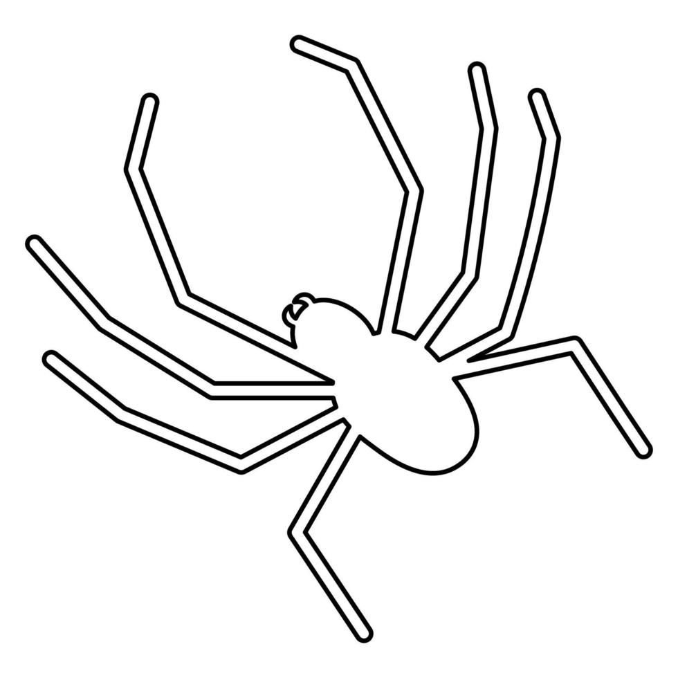 imprimir doodle halloween assustador silhueta preta aranha vetor