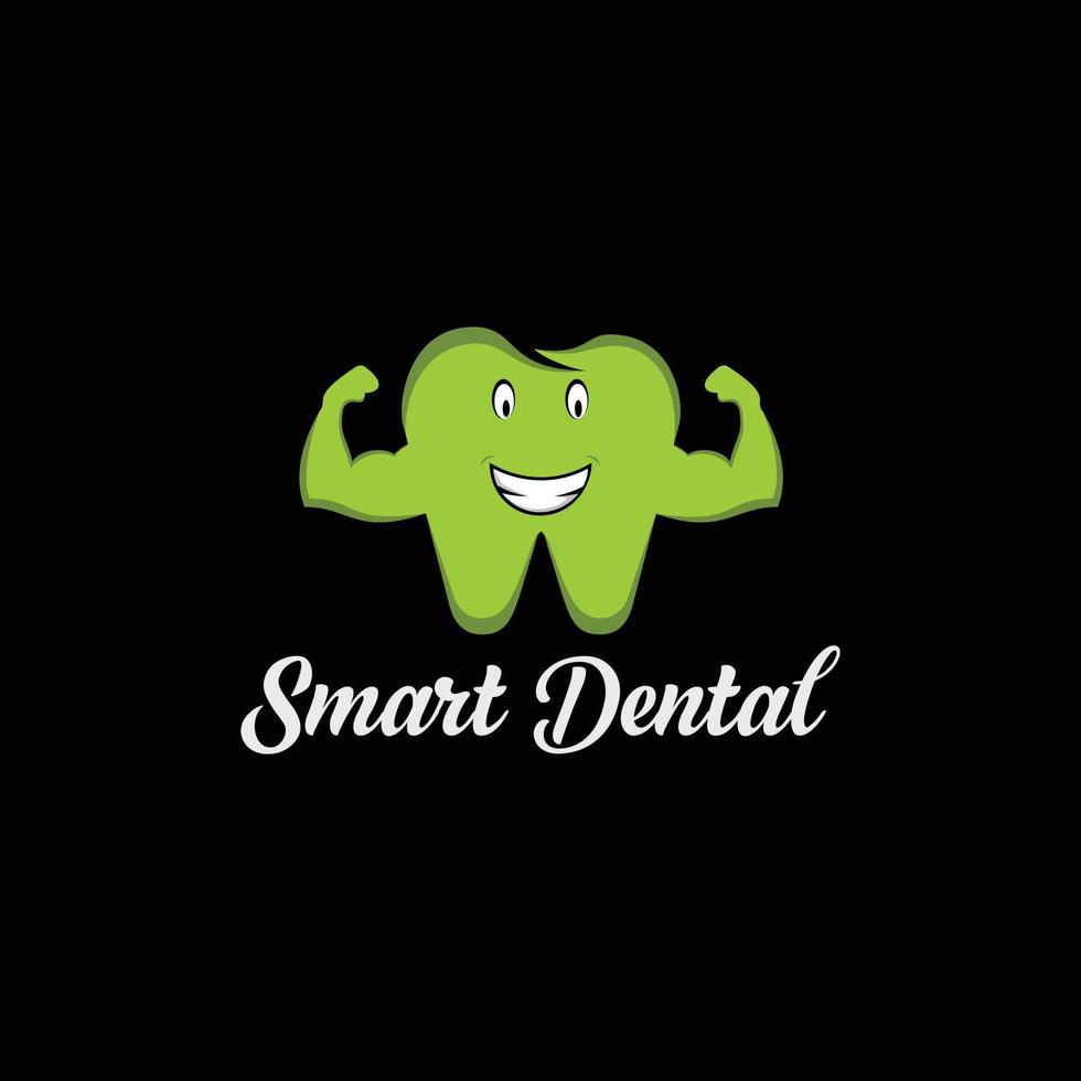 modelo de vetor de design abstrato de dente de logotipo de clínica odontológica. ícone de conceito de logotipo de médico dentista.