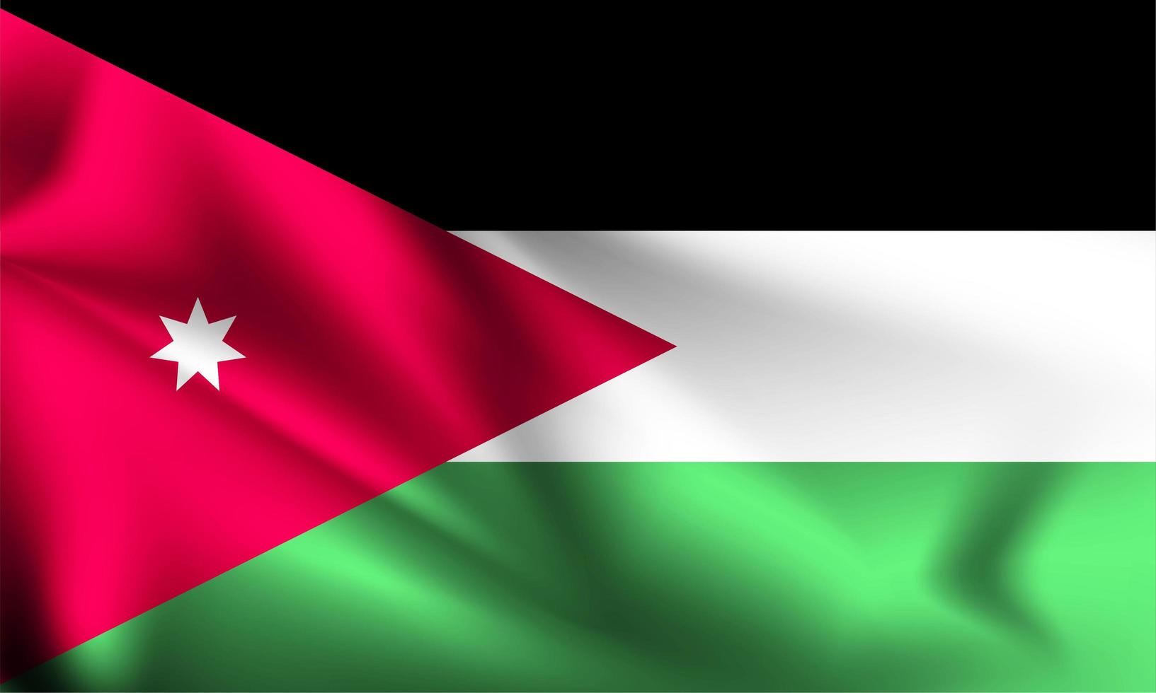 bandeira 3d da jordânia vetor