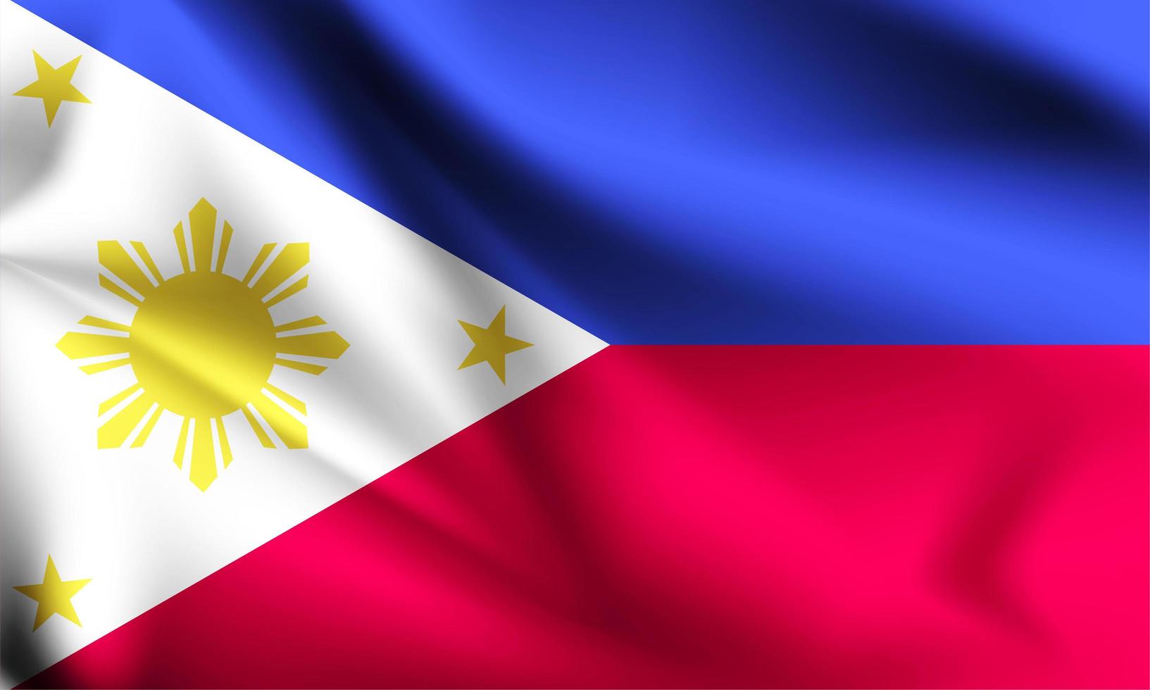 bandeira 3d das filipinas vetor