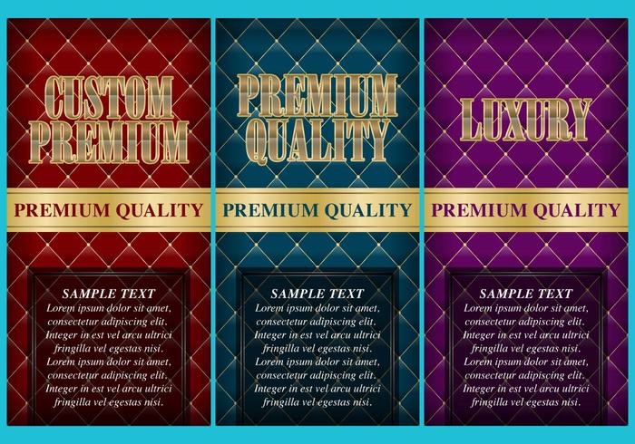 Panfletos Premium de luxo personalizados vetor