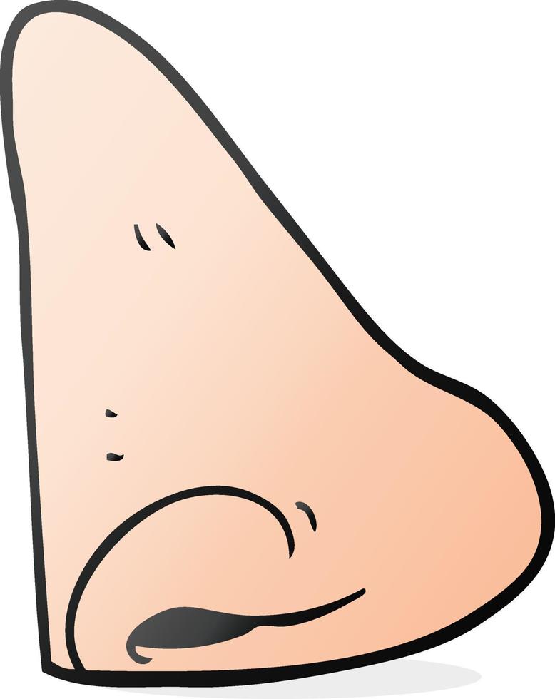 nariz humano de desenho animado vetor