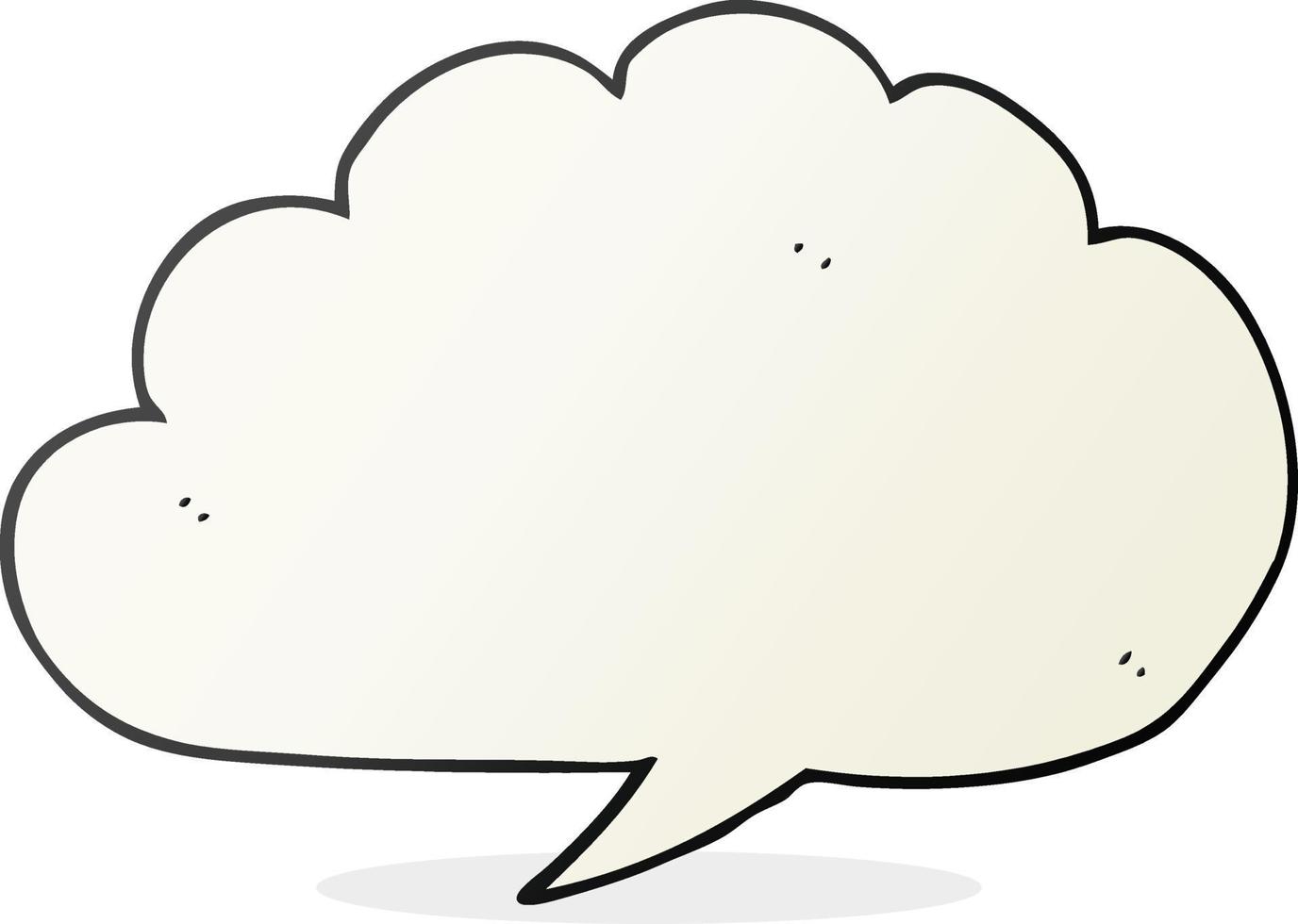 bolha de fala de nuvem de papelão vetor