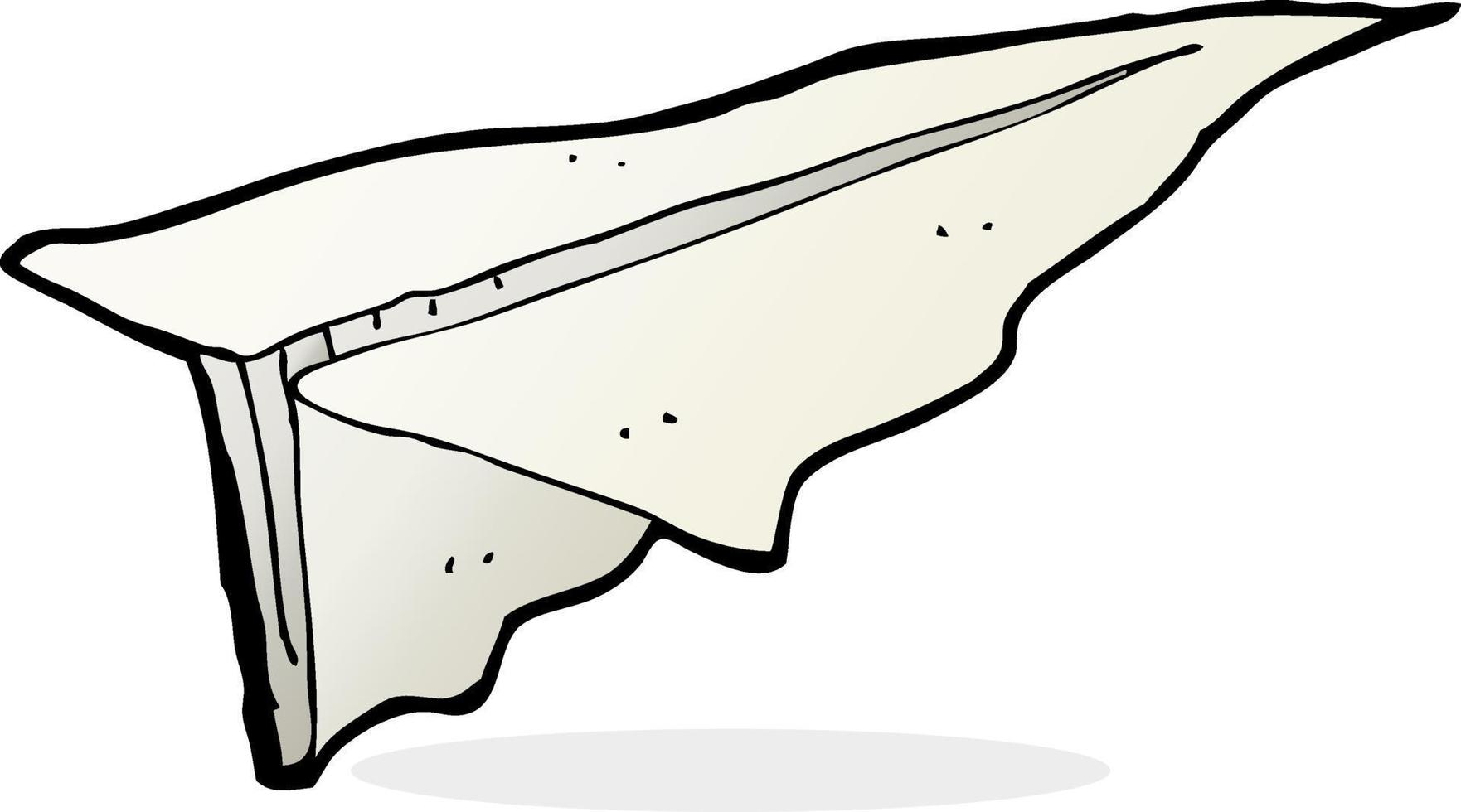 avião de papel de desenho animado vetor