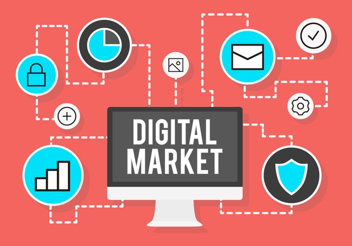 Vetores do mercado digital