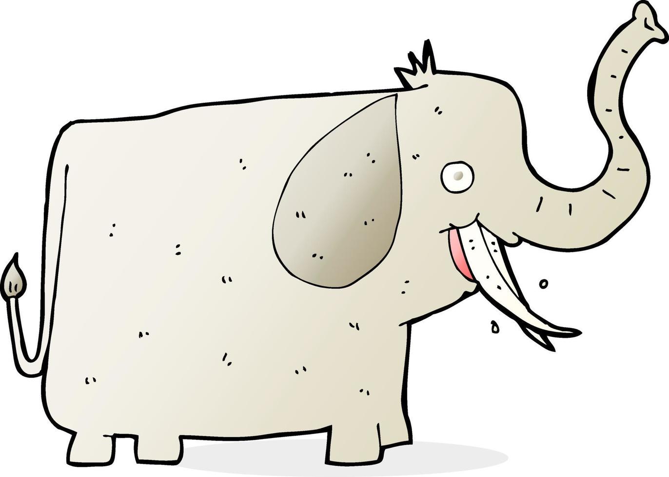 elefante feliz dos desenhos animados vetor