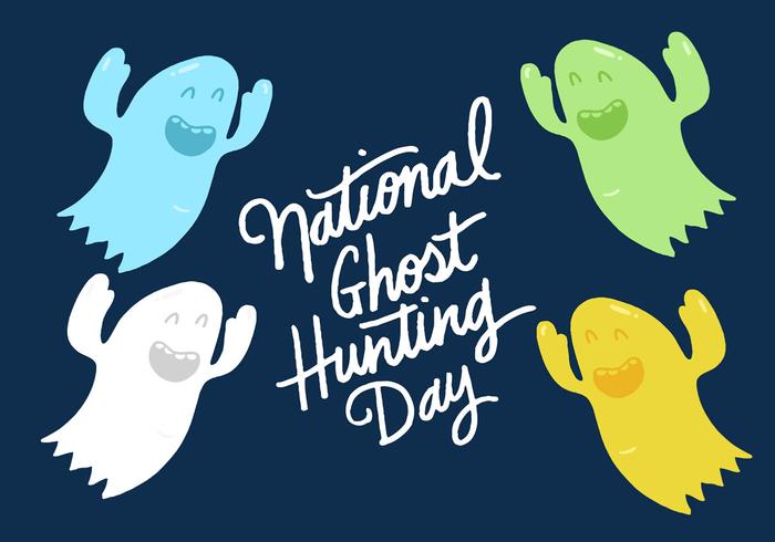 Dia nacional de caça fantasma vetor