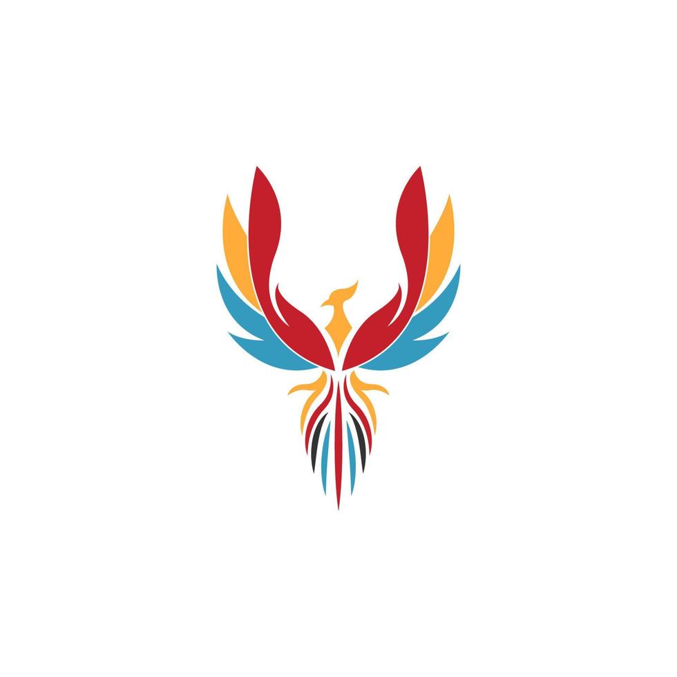 design de ícone do logotipo da fênix vetor