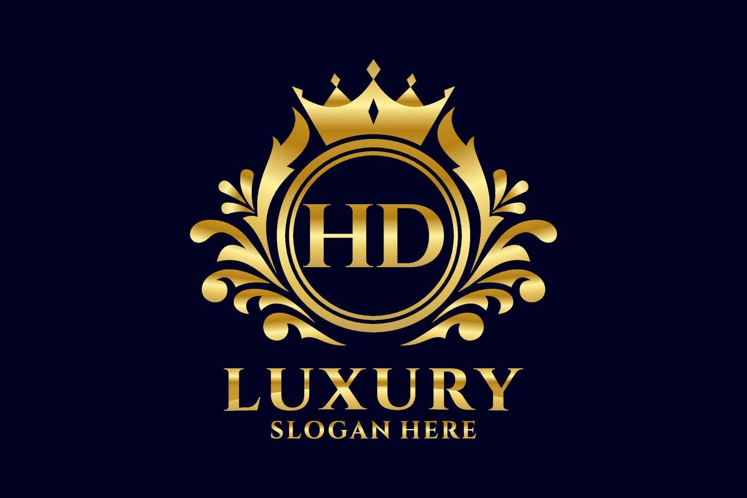 modelo de logotipo de luxo real de letra hd inicial em arte vetorial para projetos de marca luxuosos e outras ilustrações vetoriais. vetor