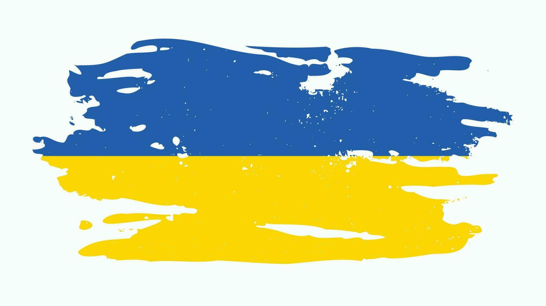vetor de design de bandeira ucraniana de textura grunge profissional