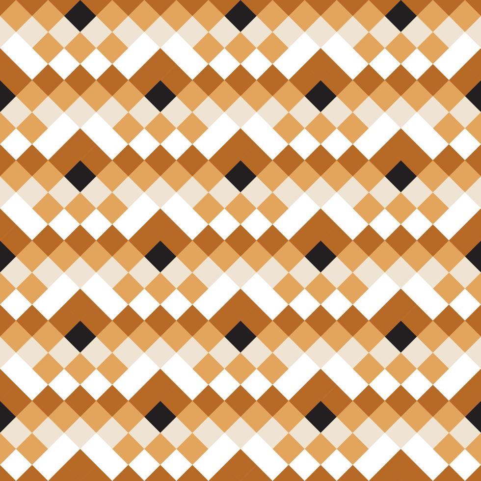 sem costura padrão geométrico em bege com losangos marrons, preto e brancos. perfeito para design têxtil de roupa de cama, toalha de mesa, oleado ou cachecol. vetor
