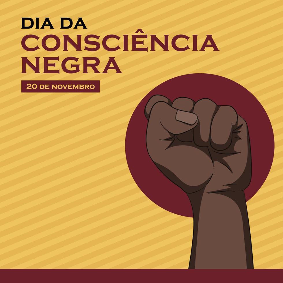 dia da consciência negra. dia da consciência negra. fundo com área de espaço de cópia. adequado para usar no dia da consciência negra vetor