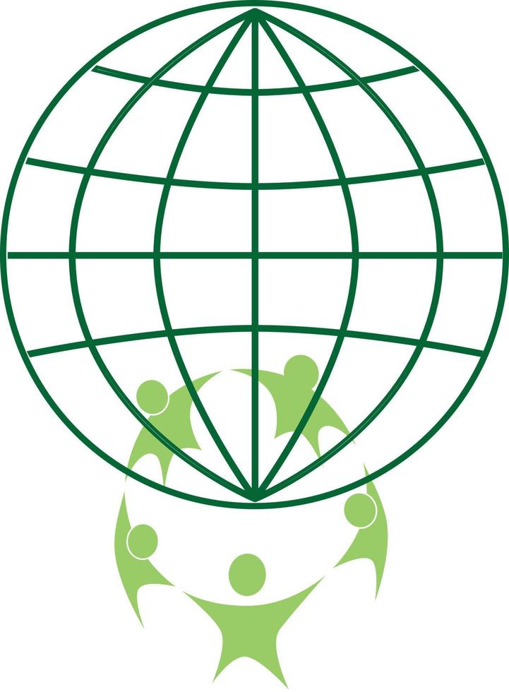 fundação de logotipo de ilustração vetorial do aquecimento global isolado no fundo branco vetor