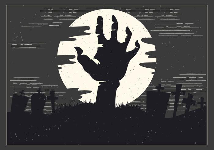 Vetor da mão do zombi do Dia das Bruxas