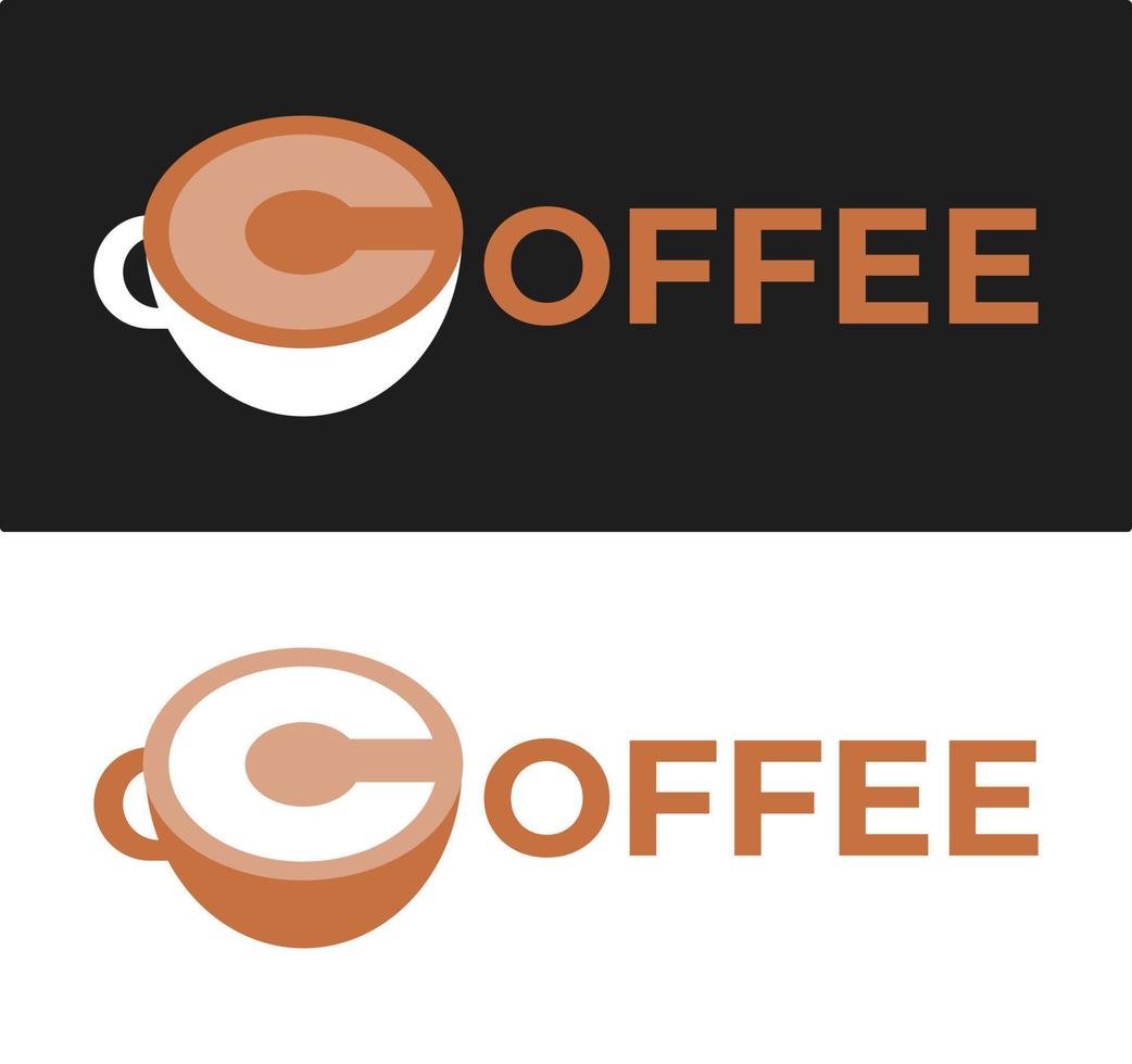 dois tipos de logotipo de café. logotipo único e criativo. conceito de café, café, negócio de bebidas. adequado para amantes de café, negócios de café, etc. estilo de vetor plano