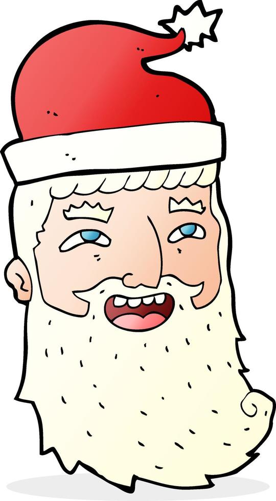 desenho animado papai noel rindo vetor