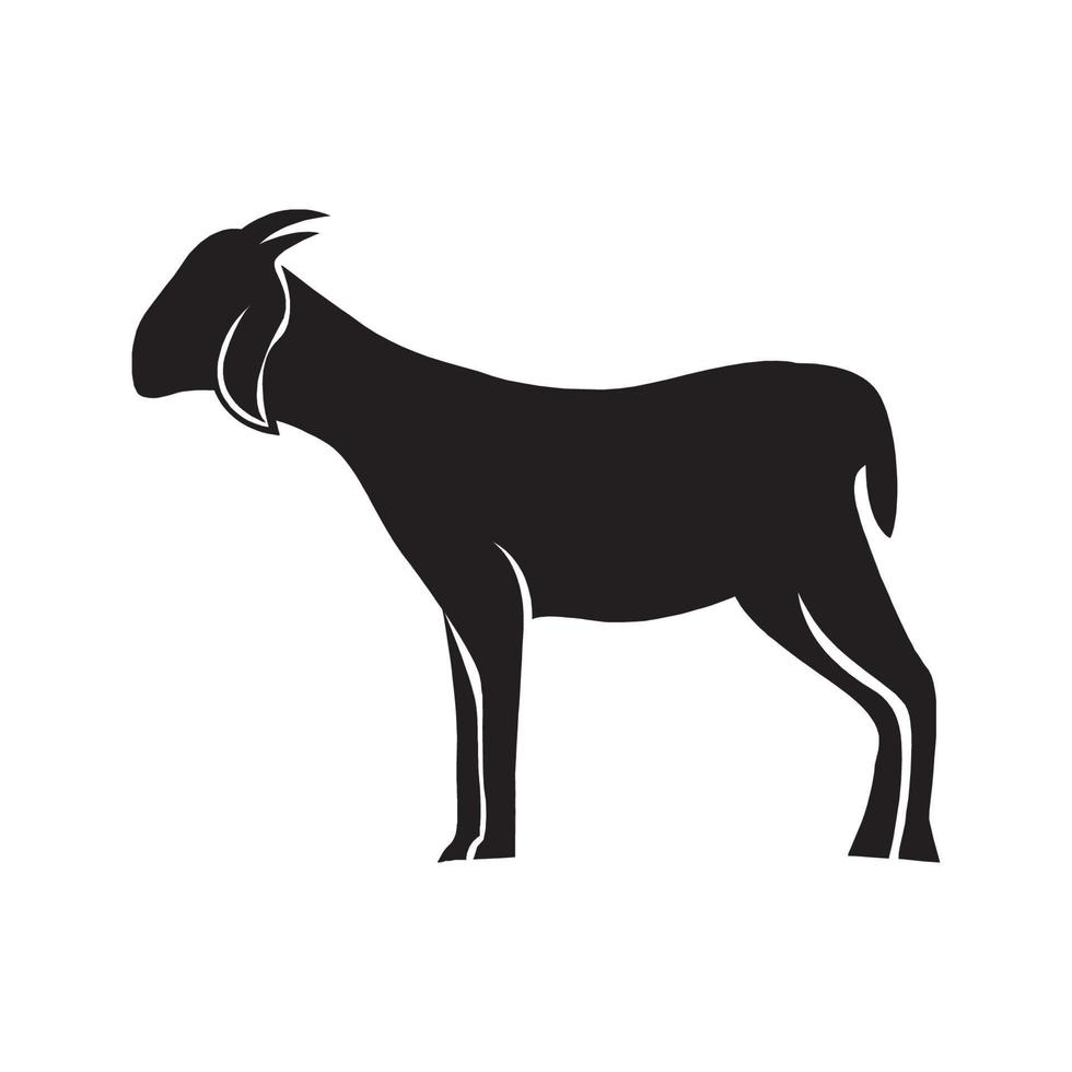 design de vetor de logotipo de ícone de cabra