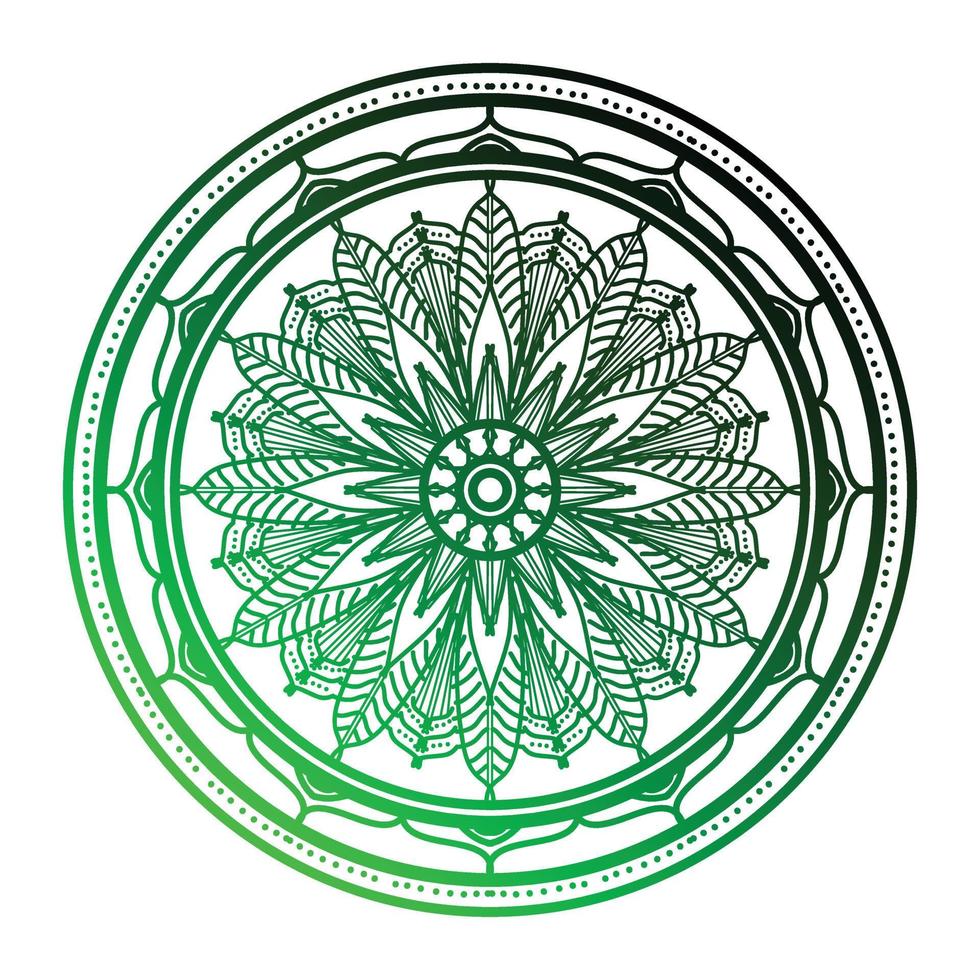 mandala de cor gradiente, fundo de design de mandala, design de mandala, design de papel de parede de arte de livro de colorir padrão de mandala, padrão de ladrilho, cartão de saudação, design de mandala definido, preto, design de mandala vetor